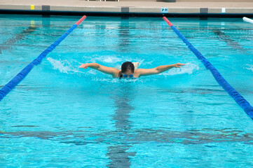 Swimmer during practice