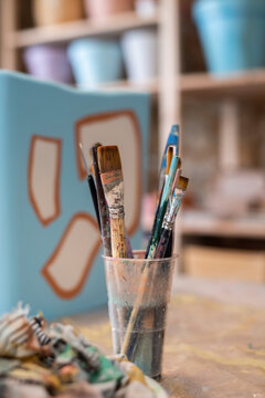 Crafting tools on the workshop table