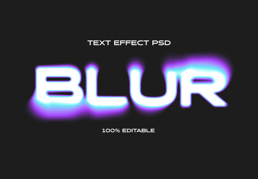 Gradient Blur Text Effect