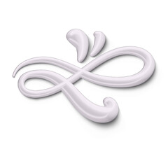 Naklejka premium 3d vintage line elegant divider and separator, swirl decorative ornament isolated transparent png. Floral line filigree design element. Flourish curl element for invitation, web or menu page