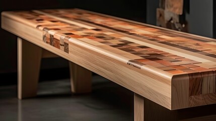 Artistic Wooden Table Photography Enhanced by Generative AI