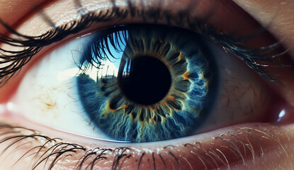 wallpaper of a close up of majestic eye. generative AI