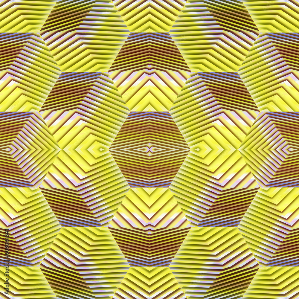 Aufkleber Bright and abstract kaleidoscopic background with striped texture in thin slices. 3d rendering digital illustration