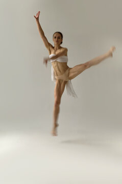 Ballet dancer learning movements