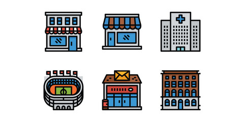 building architecture icon logo design inspiration