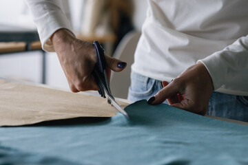 Anonymous fabric shears artifact handmade creativity tailoring process