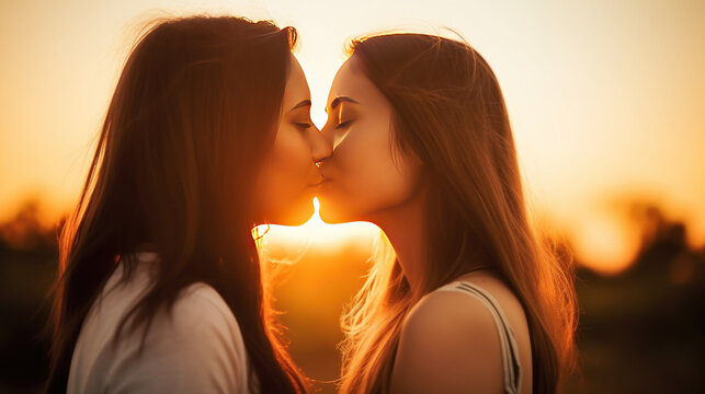 Lesbian Kissing Generative AI