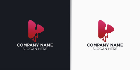bloody movie logo design vector, health logo inspiration