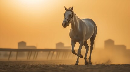 Fiery Sunset at the Dubai Gold Cup