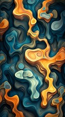 Artwork Made of Different Colored Shapes Background. Generative ai