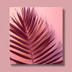 palm tree and pink background
