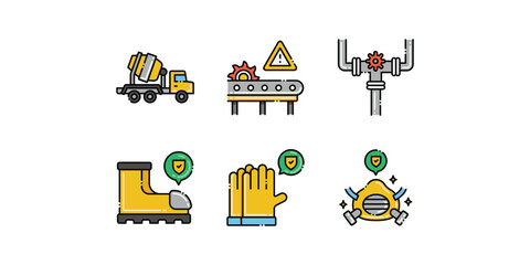 Construction Icons logo design inspiration