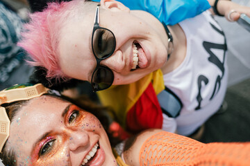 Two Women Having Fun at Pride