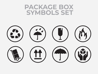 packaging box design icons