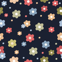 Fototapeta na wymiar pattern of small seamless flowers. spring pattern