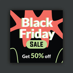Black Friday sale social media banner template