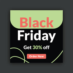 Black Friday sale social media banner template