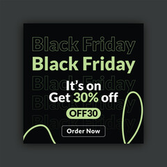 Black Friday sale social media banner template