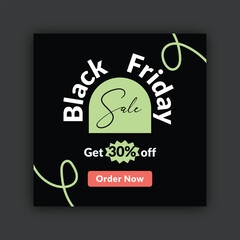 Black Friday sale social media banner template