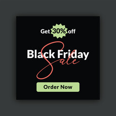 Black Friday sale social media banner template