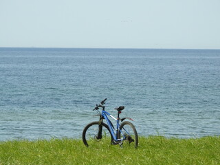 bicycle on the seashore