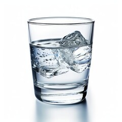 glass of water with ice