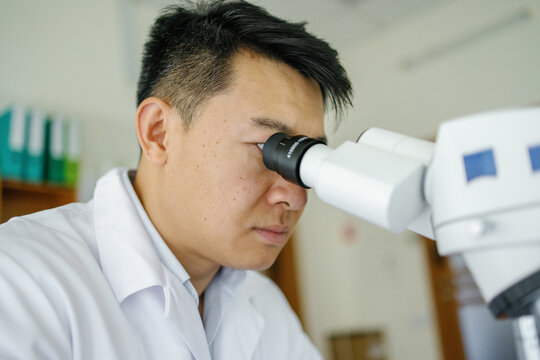 Scientific equipment study researcher biotechnology microscope 