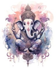 Obraz na płótnie Canvas Hindu god Ganesh. Generative AI
