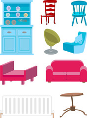 A selection of furniture.