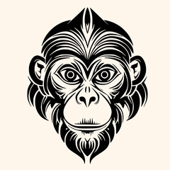 Monkey vector for logo or icon,clip art, drawing Elegant minimalist style,abstract style Illustration	
