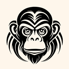 Monkey vector for logo or icon,clip art, drawing Elegant minimalist style,abstract style Illustration	
