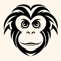 Monkey vector for logo or icon,clip art, drawing Elegant minimalist style,abstract style Illustration	
