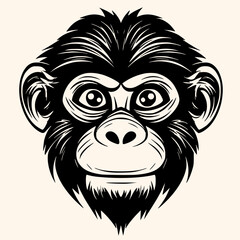 Monkey vector for logo or icon,clip art, drawing Elegant minimalist style,abstract style Illustration	
