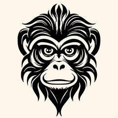 Monkey vector for logo or icon,clip art, drawing Elegant minimalist style,abstract style Illustration	
