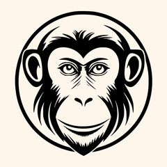 Monkey vector for logo or icon,clip art, drawing Elegant minimalist style,abstract style Illustration	
