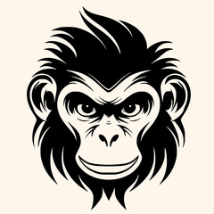 Monkey vector for logo or icon,clip art, drawing Elegant minimalist style,abstract style Illustration	
