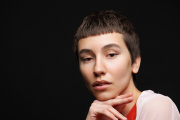 close-up studio makeup personality facial natural