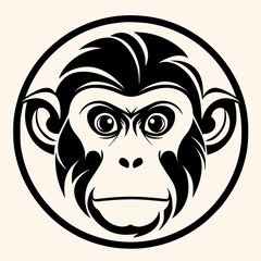 Monkey vector for logo or icon,clip art, drawing Elegant minimalist style,abstract style Illustration	
