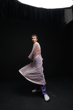 Stylish Attire Fashion Confident modern studio 