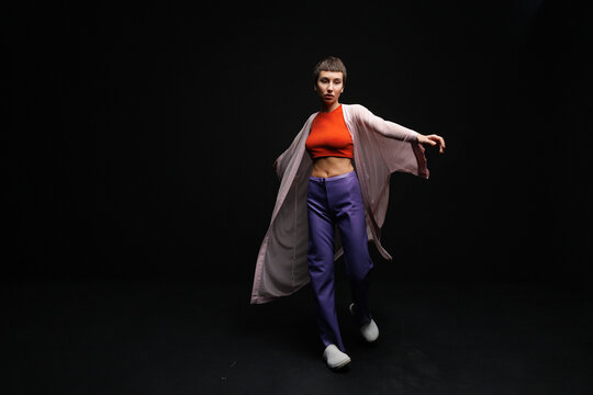 fashionable teen vivid casual studio vibrant