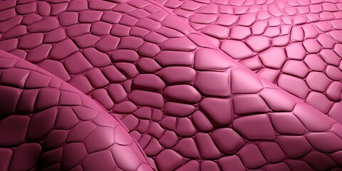 Alligator leather texture in red pink. Textured backgrouds and backdrops. Ai Generative illustration