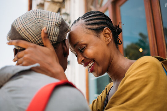 Couple Hugging Outdoors