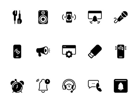 Simple vector icon on a theme sound