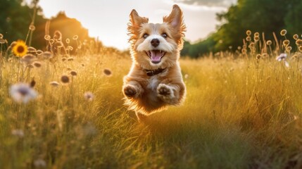 happy playful dogs