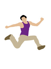 Fototapeta na wymiar jumping man on isolated background