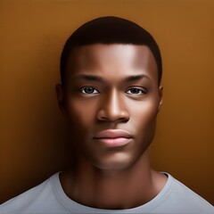 Portrait of an African boy, Generative AI