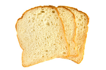 A slice of bread isolated on white background
