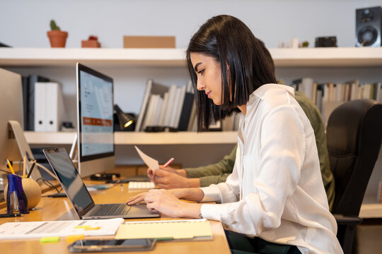 Woman working at office