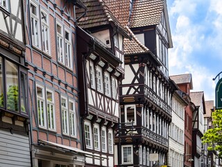 Old historic buildings in the old town of Hann.Münden