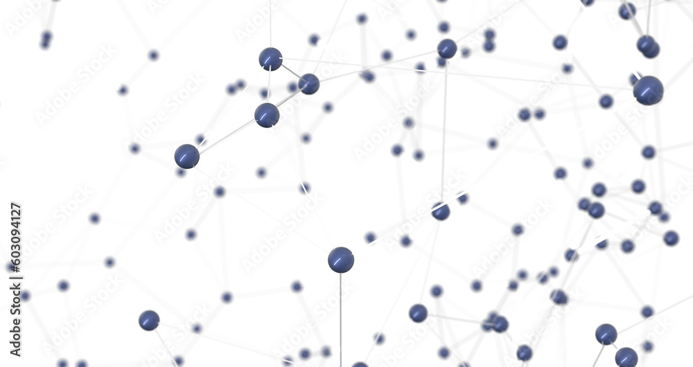 Poster falling cyber particles. big data stream. 3d